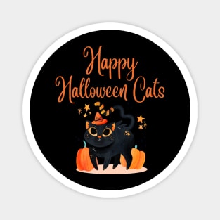Happy Halloween Cats, Hallowen For Cat Lovers Classic Magnet